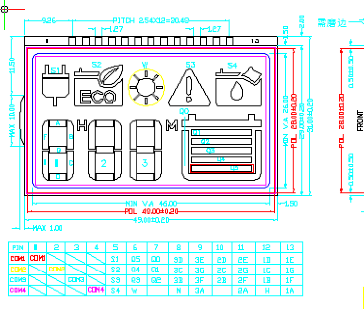 VA段碼屏模組 VA段碼屏模組