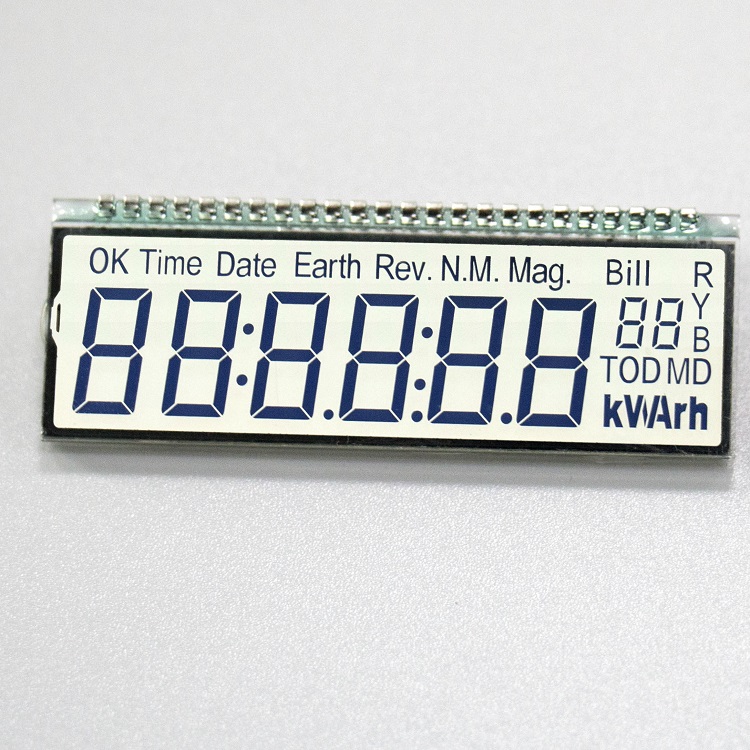 6個8字英文版LCD段碼屏 6個8字英文版LCD段碼屏
